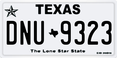 TX license plate DNU9323