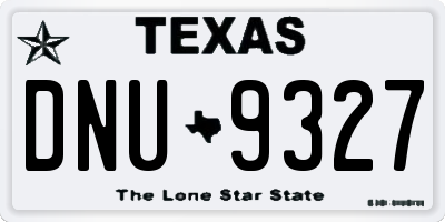 TX license plate DNU9327