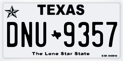 TX license plate DNU9357