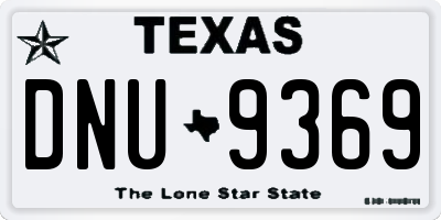 TX license plate DNU9369