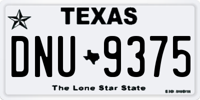 TX license plate DNU9375