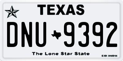 TX license plate DNU9392