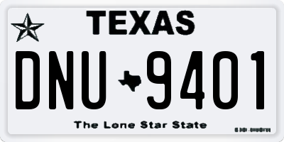 TX license plate DNU9401