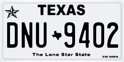 TX license plate DNU9402