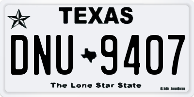 TX license plate DNU9407