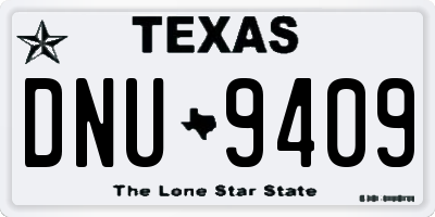 TX license plate DNU9409