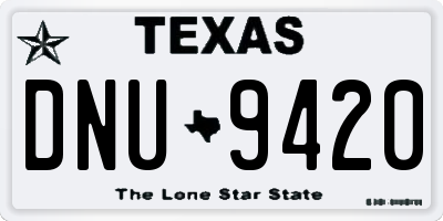 TX license plate DNU9420