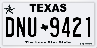 TX license plate DNU9421