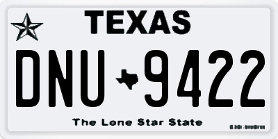 TX license plate DNU9422
