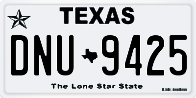 TX license plate DNU9425