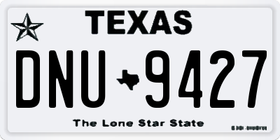 TX license plate DNU9427