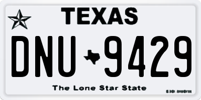 TX license plate DNU9429