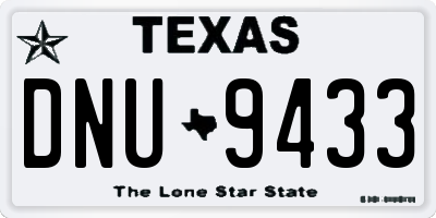 TX license plate DNU9433
