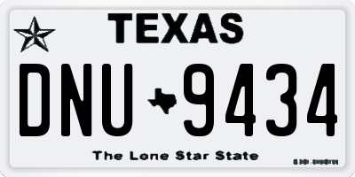 TX license plate DNU9434