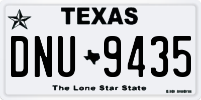 TX license plate DNU9435