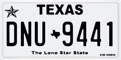 TX license plate DNU9441