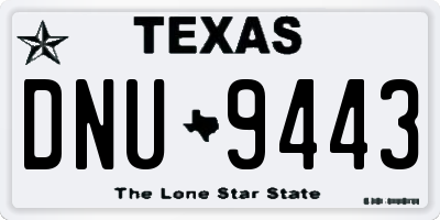 TX license plate DNU9443