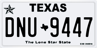 TX license plate DNU9447