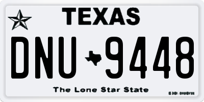 TX license plate DNU9448
