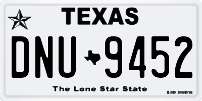 TX license plate DNU9452