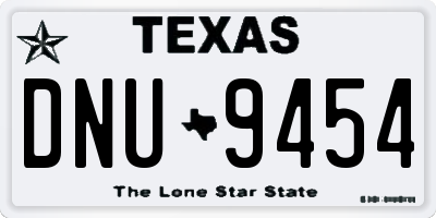 TX license plate DNU9454