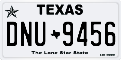 TX license plate DNU9456
