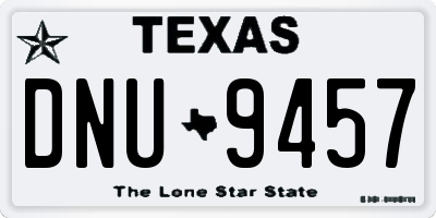 TX license plate DNU9457