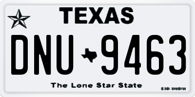 TX license plate DNU9463