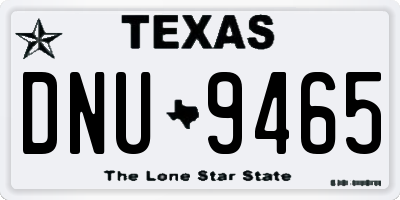 TX license plate DNU9465