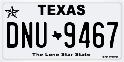 TX license plate DNU9467