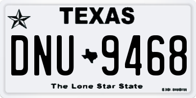 TX license plate DNU9468