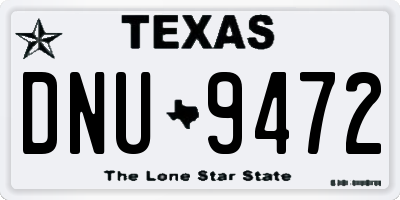 TX license plate DNU9472