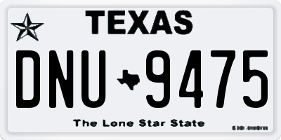TX license plate DNU9475