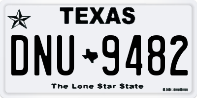 TX license plate DNU9482