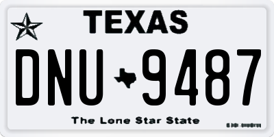 TX license plate DNU9487