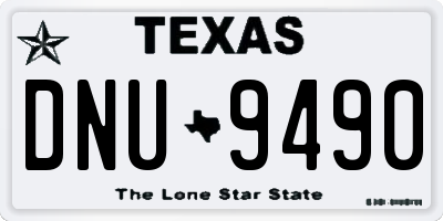 TX license plate DNU9490