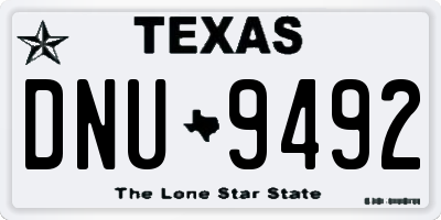 TX license plate DNU9492