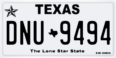 TX license plate DNU9494