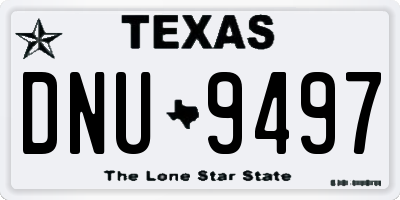 TX license plate DNU9497