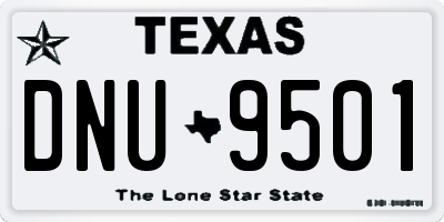 TX license plate DNU9501