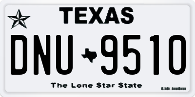 TX license plate DNU9510