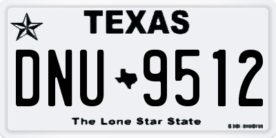TX license plate DNU9512