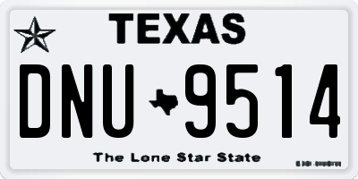 TX license plate DNU9514