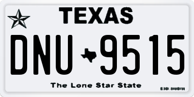 TX license plate DNU9515