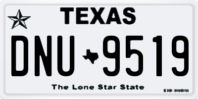 TX license plate DNU9519