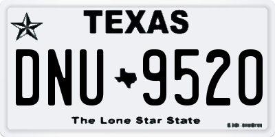 TX license plate DNU9520