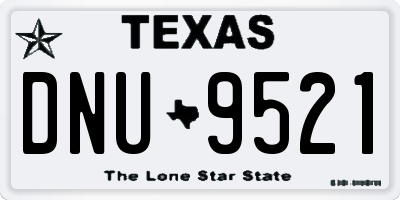 TX license plate DNU9521