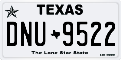 TX license plate DNU9522
