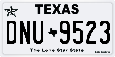 TX license plate DNU9523