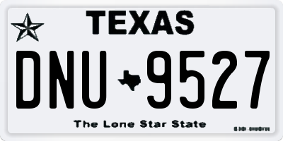 TX license plate DNU9527